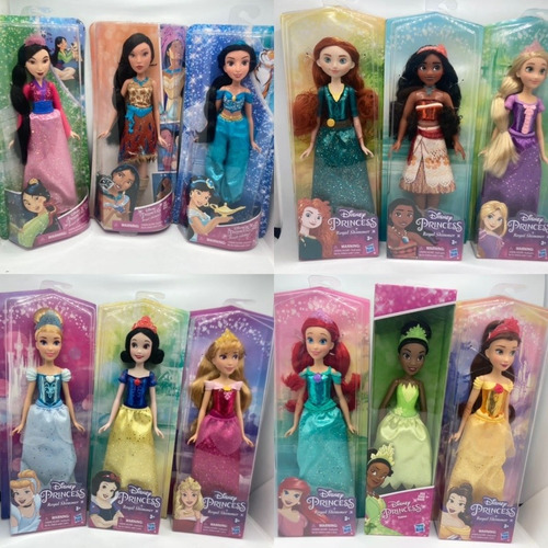 Set 12 Muñecas Princesas Clasicas De Disney Hasbro Shimmer