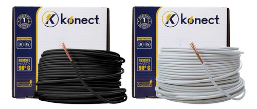 Cable Electrico Cca Calibre 14 Negro Y Blanco 100m 2pz