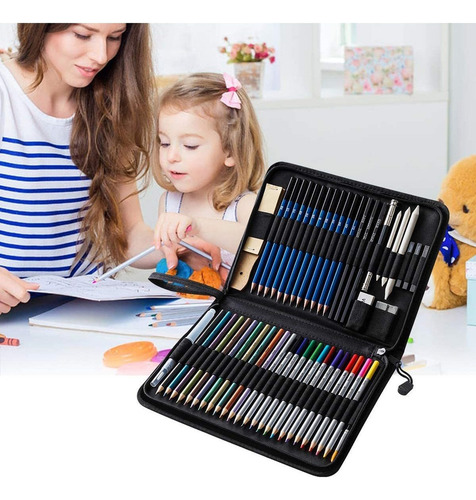 51 Piezas Dibujar Lápices Dibujo Lápices De Colores Set