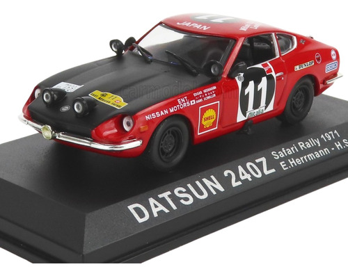 Datsun 240z Safary Rally Coleccion 1/43 De Metal Con Base