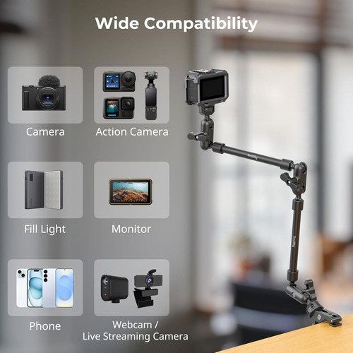 Smallrig 22 Magic Arm W Clamp, Overhead Phone Mount, Fle...