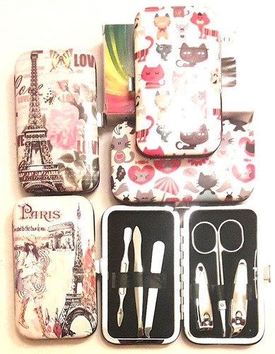 Set Manicura Con Estuche Organizador Torre Eiffel + Envio