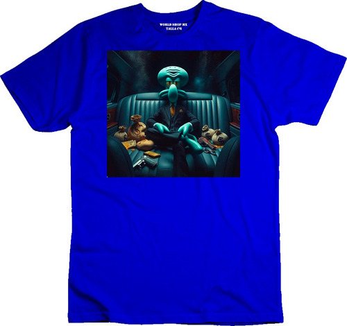 Playera Bob Sponja Calamardo Mafioso
