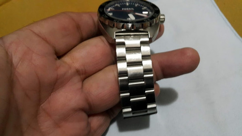 Relógio Fossil Breaker Aço Fs5048/1an Diver Scuba
