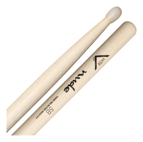 Baquetas Vater Nude 5b Hickory, Punta: Nylon Vhn5bn Color Natural
