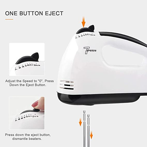 Batidora Portátil 7 Velocidades Multifuncional Multiuso 260w