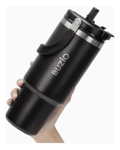 Buzio - Termo Con Mango Ergonómico, Tapa 2 En 1 - Acero Inox