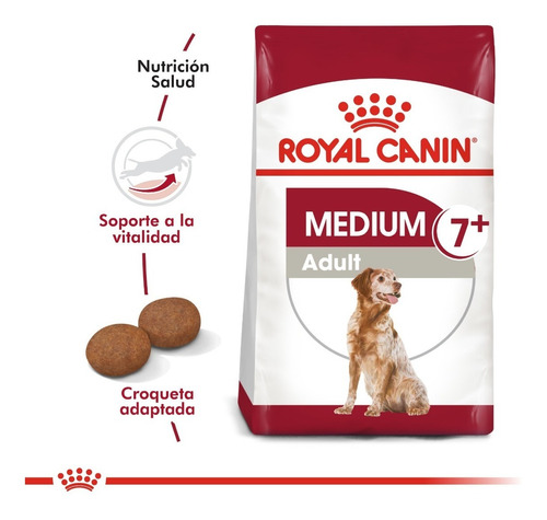 Royal Canin Medium Adulto 7 + X 15 Kg.