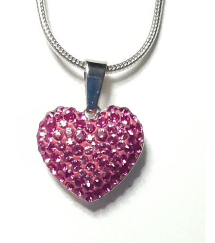 Corazon 14mm Pave Cristal San Valentin Swarovski Elements.