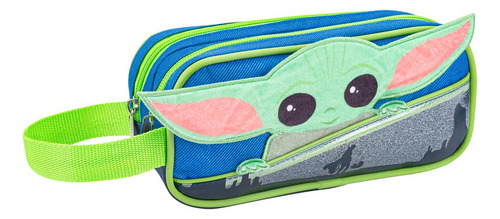 Lapicera Estuche Organizador The Mandalorian Verde/azul 7818 Color Verde