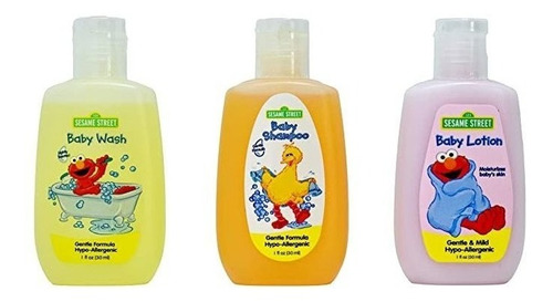 Sesame Street Baby Bath Travel Set (1 Baby Wash, 1 Champú .