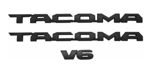 Emblema Letras Tacoma - V6 - 4x4 Negro + Regalo 2006 -2022 