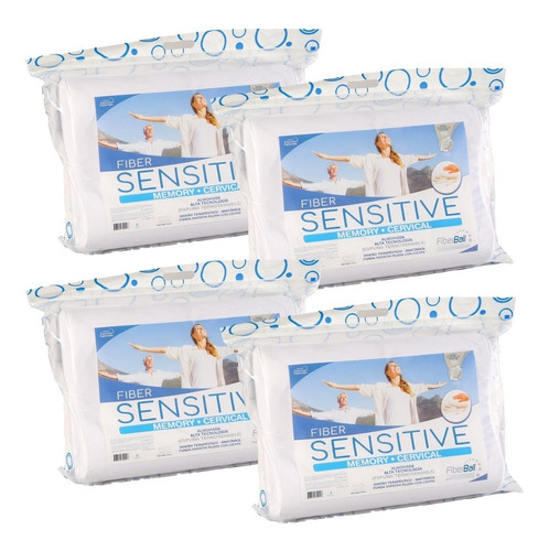 Almohada Sensitive X4 Viscoelástica Cervical 57x40x14