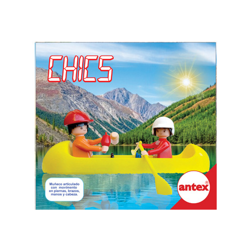 Chics 2 Canoa Bote Con Muñecos Juguete Antex