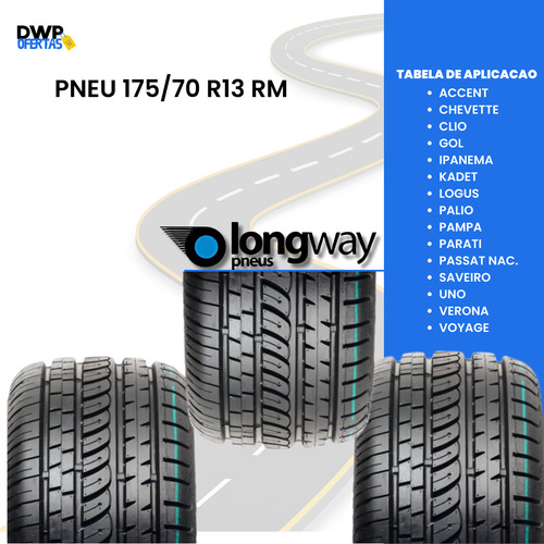 Pneu 175/70 R13 P/ Gol, Saveiro, Corsa, Clio Inmetro