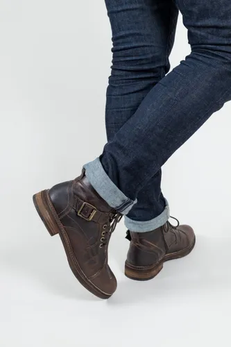 Bota Para Caballero Cintas Y Hebillas Piel Vacuno Premium