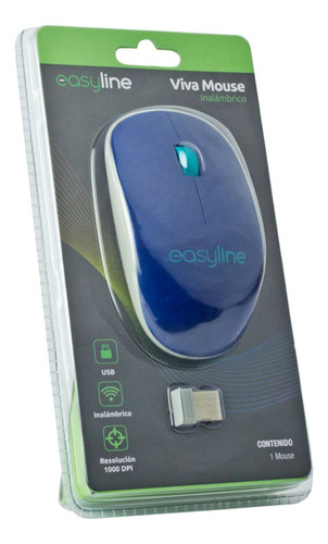 Mouse Inalambrico Easyline 10m Alcance 1000dpi Conexión Usb