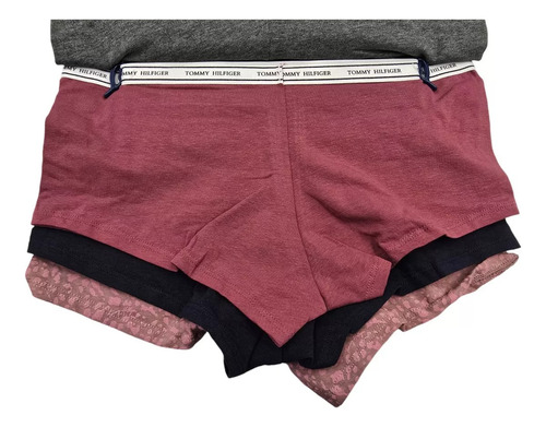Paquete 5 Boxer Boyshort Tommy Hilfiger Mujer Originales