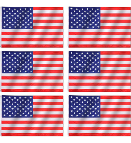 Tradder 6 Banderas Estadounidenses Para Escuelas De Aula, 4 
