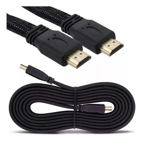 Cable Hdmi Plano 3 Metros Flat Full Hd 4k 1080p Reforzado