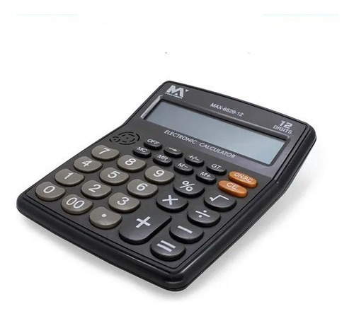 Calculadora De Mesa Para Uso Profissional E Doméstico Preta Cor Preto