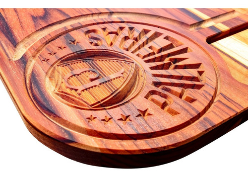 Imagem 5 de 5 de Tabua Carne Madeira Palmeiras Personalizada Times