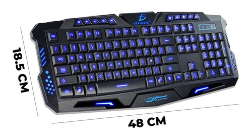 Teclado Gamer Con Luz Led Tricolor Usb Alambrico Tc08