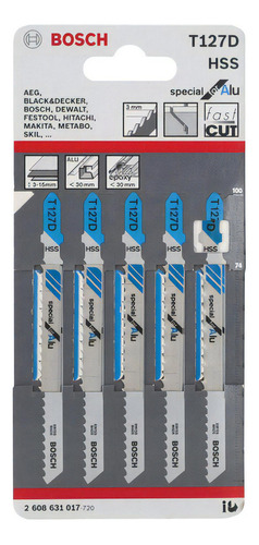 T 127d Hoja Sierra Caladora Bosch T127d Para Aluminio