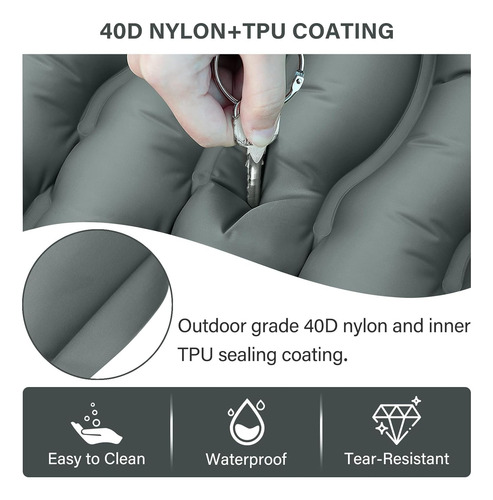 Colchoneta Dormir Camping, Colchoneta Inflable Ultralig...