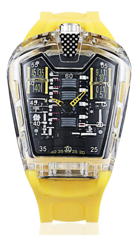 Reloj Transparente Para Hombre De Silicona Quartz Sports W Y