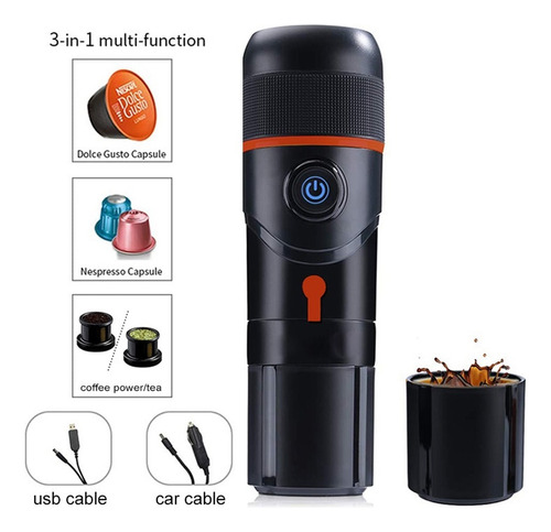 Máquina De Café Portátil Para Carro E Casa, Cafeteira