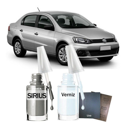 Tinta Tira Risco Vw Voyage Mpi 2012 Prata Sirius