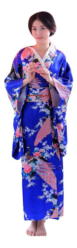 Vestido De Mujer Estampado Kimono Túnica Tradicional Japones