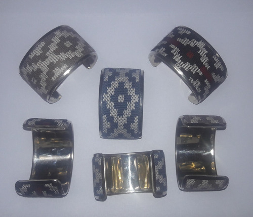 Pulsera De Alpaca Y Guardapampa Gruesa 4cm X10u Surtidas