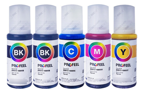 Tinta E0017 Inktec 5x100ml T504 T544 Ecotank L6191 L4260