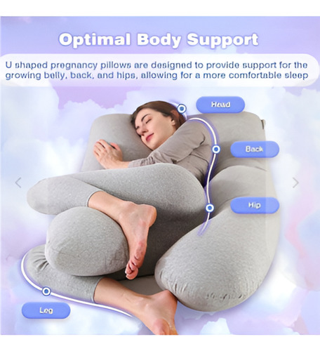 Almohada De Embarazo Y Lactancia Jumbo Mas Para Bebe