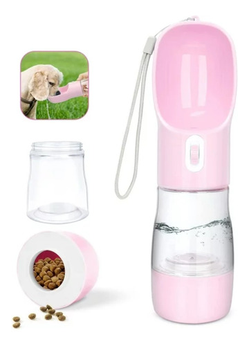 Botella De Agua Y Comida Para Mascota Portable Casaliving 