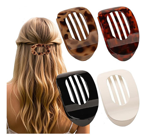 4 Pcs De Pinzas Para El Pelo, Pinzas Planas Para El Pelo