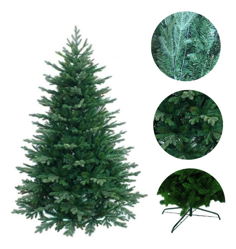 Árvore De Natal 150cm Verde Com 1030 Galhos Pé De Metal Luxo