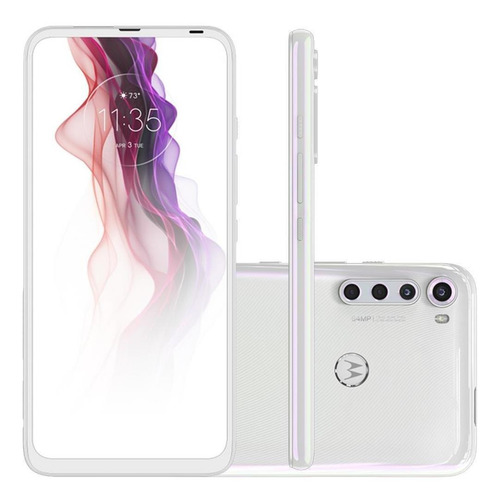 Celular Motorola Moto One Fusion Plus Branco 128gb Tela 6.5