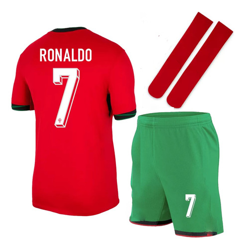 Uniforme Seleccion Portugal Ronaldo 7 Euro 24 Niño O Adulto