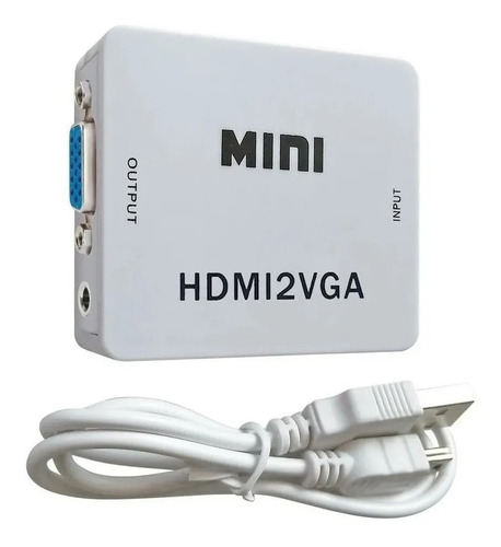 Adaptador Conversor De Vídeo Hdmi Para Vga Hdmi2vga Mini