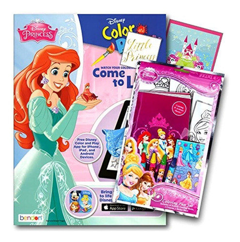 Disney Princess Libro Para Colorear Con Pegatinas, Colores