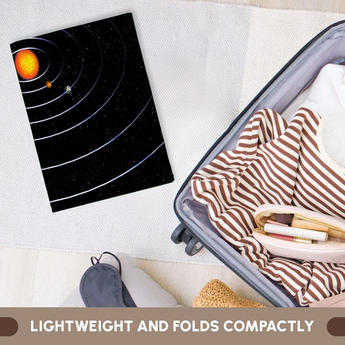 Toalla 3d Solar System Con Todos Los Planetas 38 X 56 Cm