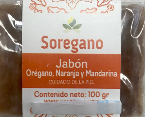Jabón De Oregano, Naranja Y Mandarina 100gr