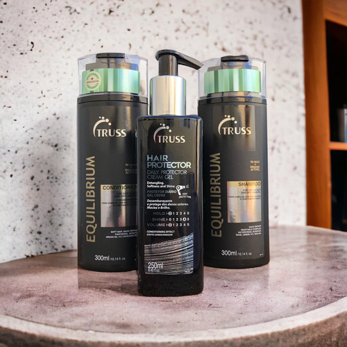 Equilibrium Shampoo Cond. 300ml +hair Protector 250ml Truss