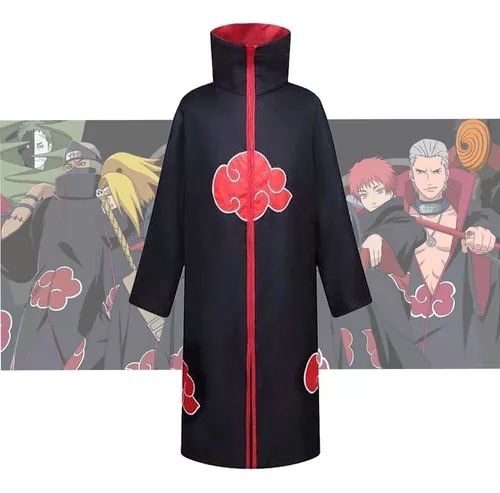 Naruto Akatsuki Nuvem Vermelha Robe Cos Roupas