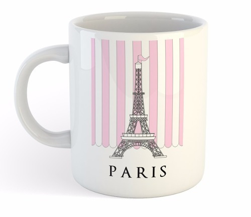 Taza De Ceramica Paris Ciudad Amor Moda Glam Torre Eiffel