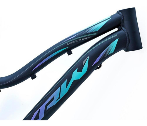 Quadro Bicicleta Destiny Aro 29 Alumínio Mtb - Krw Cor Preto/lilas E Turquesa