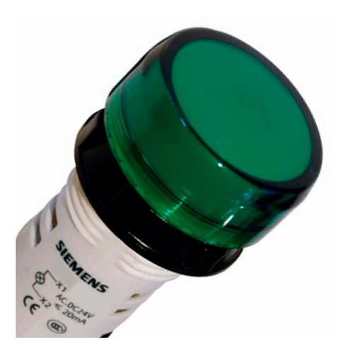 Sinaleiro Led Monobloco Redondo Verde 220vca Visor Liso